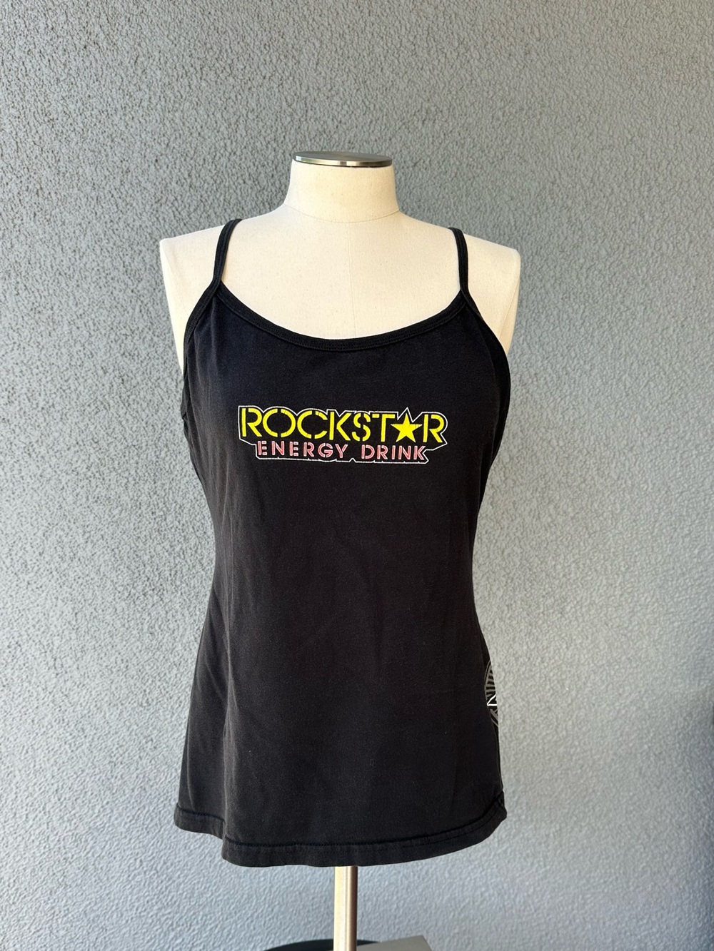 Rockstar Energy Drink Y2K Graphic Tank Top Size L